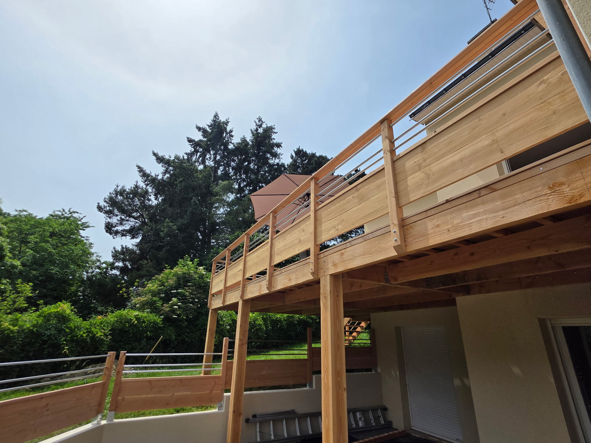 CRÉATION TERRASSE SUR PILOTIS BOIS_RÉNOVATION ÉCOLOGIQUE